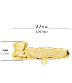 Alfiler Bebé Osito Nube Oro Amarillo 18K<Alda Joyeros Cheap