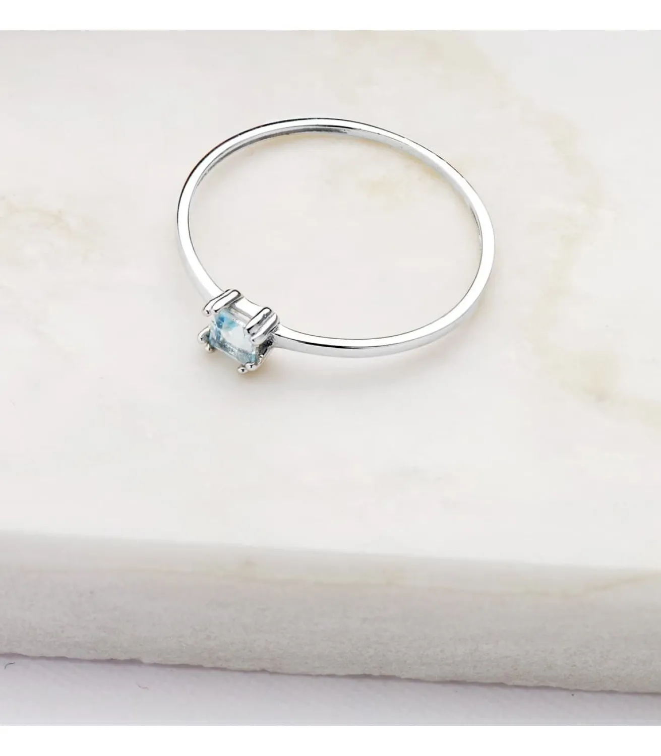 Anillo Aguamarina Oro Blanco 18K Turner<Alda Joyeros Fashion