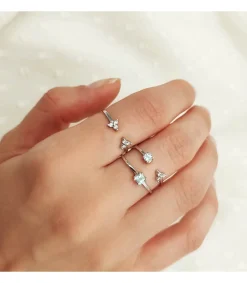 Anillo Connor Oro Blanco 18K Diamantes 0.090 Qts.<Alda Joyeros New
