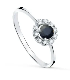 Anillo Cuajo Zafiro 0.26 Q Oro Blanco 18K<Alda Joyeros Online