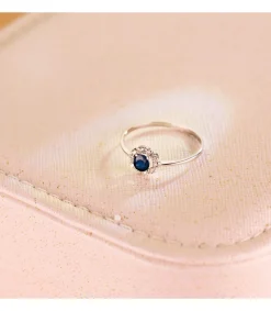 Anillo Cuajo Zafiro 0.26 Q Oro Blanco 18K<Alda Joyeros Online
