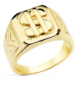 Anillo Dolar Sello Oro Amarillo 18K<Alda Joyeros Cheap