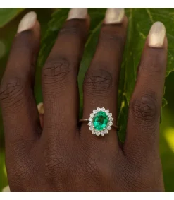 Anillo Galadriel 18K Esmeralda 1.74 Q Diamantes<Alda Joyeros Fashion