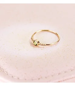 Anillo Hayworth Olivina 18K Diamantes 0.030 Qts.<Alda Joyeros Discount