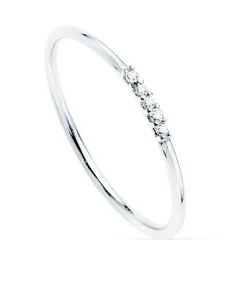 Anillo Hepburn Oro Blanco 18K Diamantes 0.025 Qts.<Alda Joyeros Online