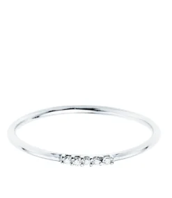 Anillo Hepburn Oro Blanco 18K Diamantes 0.025 Qts.<Alda Joyeros Online