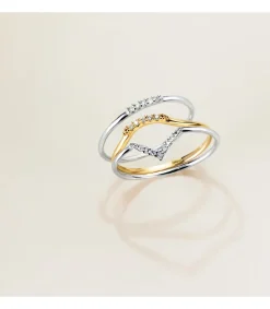Anillo Hepburn Oro Blanco 18K Diamantes 0.025 Qts.<Alda Joyeros Online