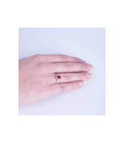 Anillo Jasmin 0.14 Qtes.18 Ktes Rubi 0.50 Q<Alda Joyeros Cheap