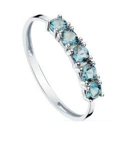 Anillo London Blue Chara Oro Blanco 18K<Alda Joyeros Outlet