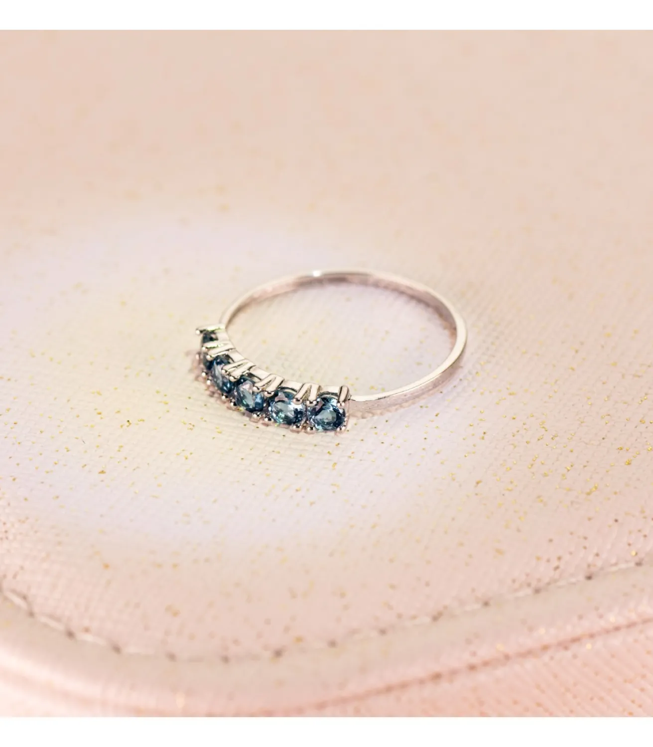 Anillo London Blue Chara Oro Blanco 18K<Alda Joyeros Outlet
