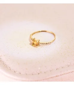 Anillo Loren Oro 18K Diamantes 0.070 Qts. Citrino<Alda Joyeros Outlet