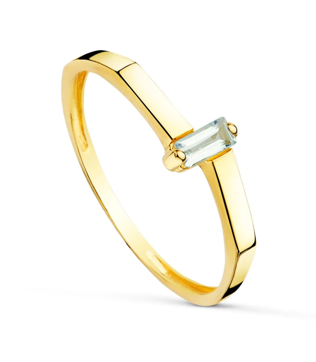 Anillo Meraki Oro 18K Barreta Topacio Azul<Alda Joyeros Discount