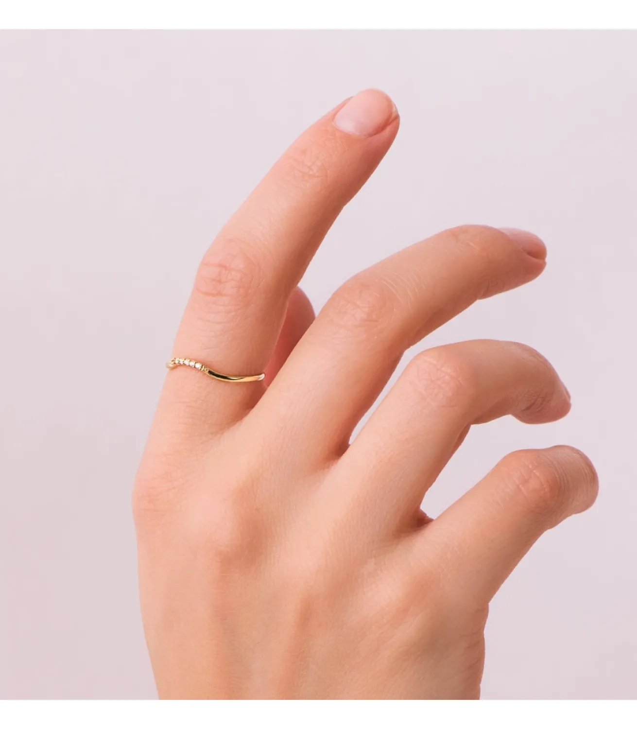 Anillo Monroe Oro Amarillo 18K Diamantes 0.025 Qts.<Alda Joyeros Shop