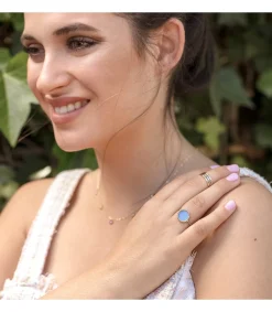 Anillo Mujer Oro Amarillo 18K Blue Lake Dot<Alda Joyeros Shop