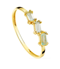 Anillo Princess Topacio Azul Oro Amarillo 18K<Alda Joyeros Hot