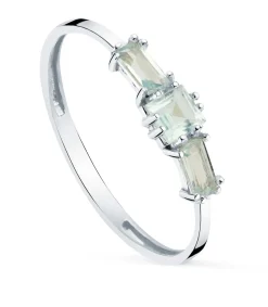 Anillo Queen Topacio Azul Oro Blanco 18K<Alda Joyeros Store