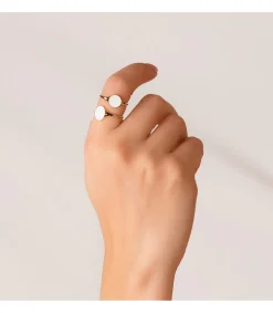 Anillo Sign Sello Mujer Redondo Oro 18K<Alda Joyeros Sale