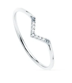 Anillo Streisand Oro Blanco 18K Diamantes 0.035 Qts.<Alda Joyeros Cheap
