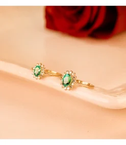 Anillo Sybil Oro 18K Esmeralda Y Diamantes<Alda Joyeros Clearance