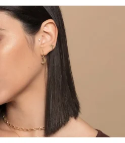 Aros Colgante Luna Oro Amarillo 18K<Alda Joyeros Sale