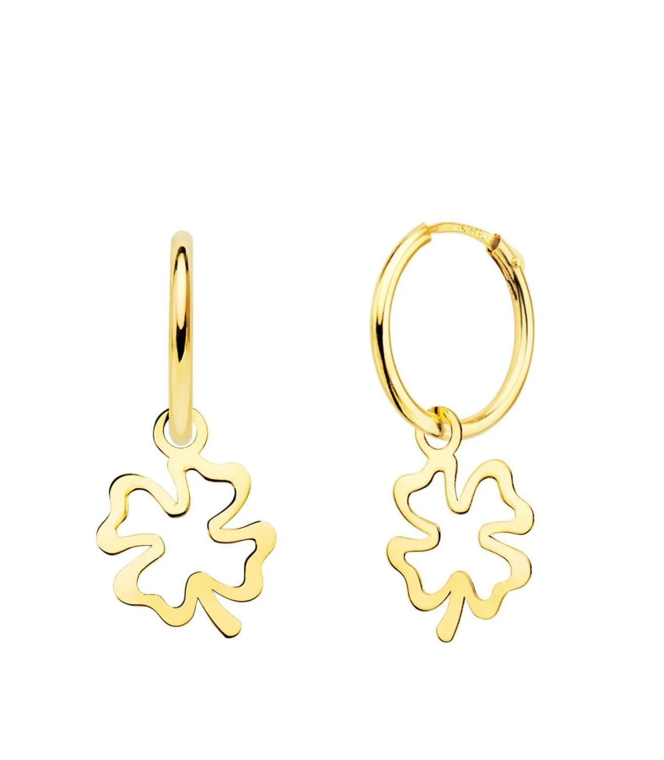 Aros Colgante Trebol Oro Amarillo 18K<Alda Joyeros Cheap