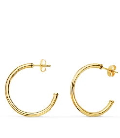 Aros De Oro 18K Abiertos 25 Mm<Alda Joyeros Store