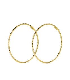 Aros Diamantados Oro Amarillo 18 K 40 Mm<Alda Joyeros Hot