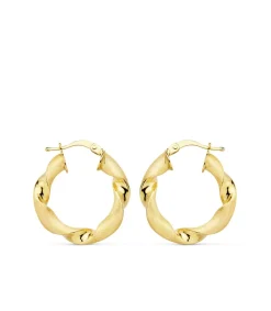 Aros Gallonados Oro Amarillo 18 K 23 Mm<Alda Joyeros Best