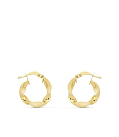 Aros Gallonados Oro Amarillo 18 K 17 Mm<Alda Joyeros Cheap