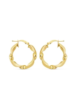 Aros Gallonados Oro Amarillo 18 K 22 Mm<Alda Joyeros Best