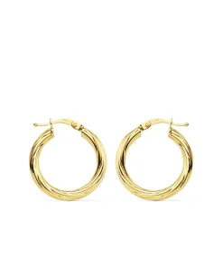 Aros Huecos Brillo Oro Amarillo 18 K 21 Mm<Alda Joyeros Store