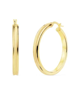 Aros Mujer Ice Oro Amarillo 18K 30 Mm<Alda Joyeros Store