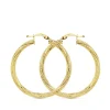Aros Mujer Tallados Oro Amarillo 18K 29 Mm<Alda Joyeros Best