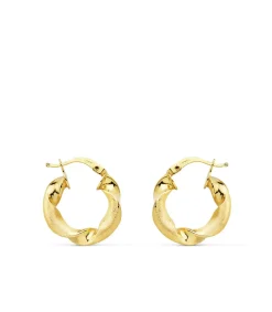 Aros Mujer Trenzados Oro Amarillo 18K 18 Mm<Alda Joyeros Cheap