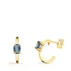 Aros Paradise Glam Aguamarina Oro Amarillo 18K<Alda Joyeros Store