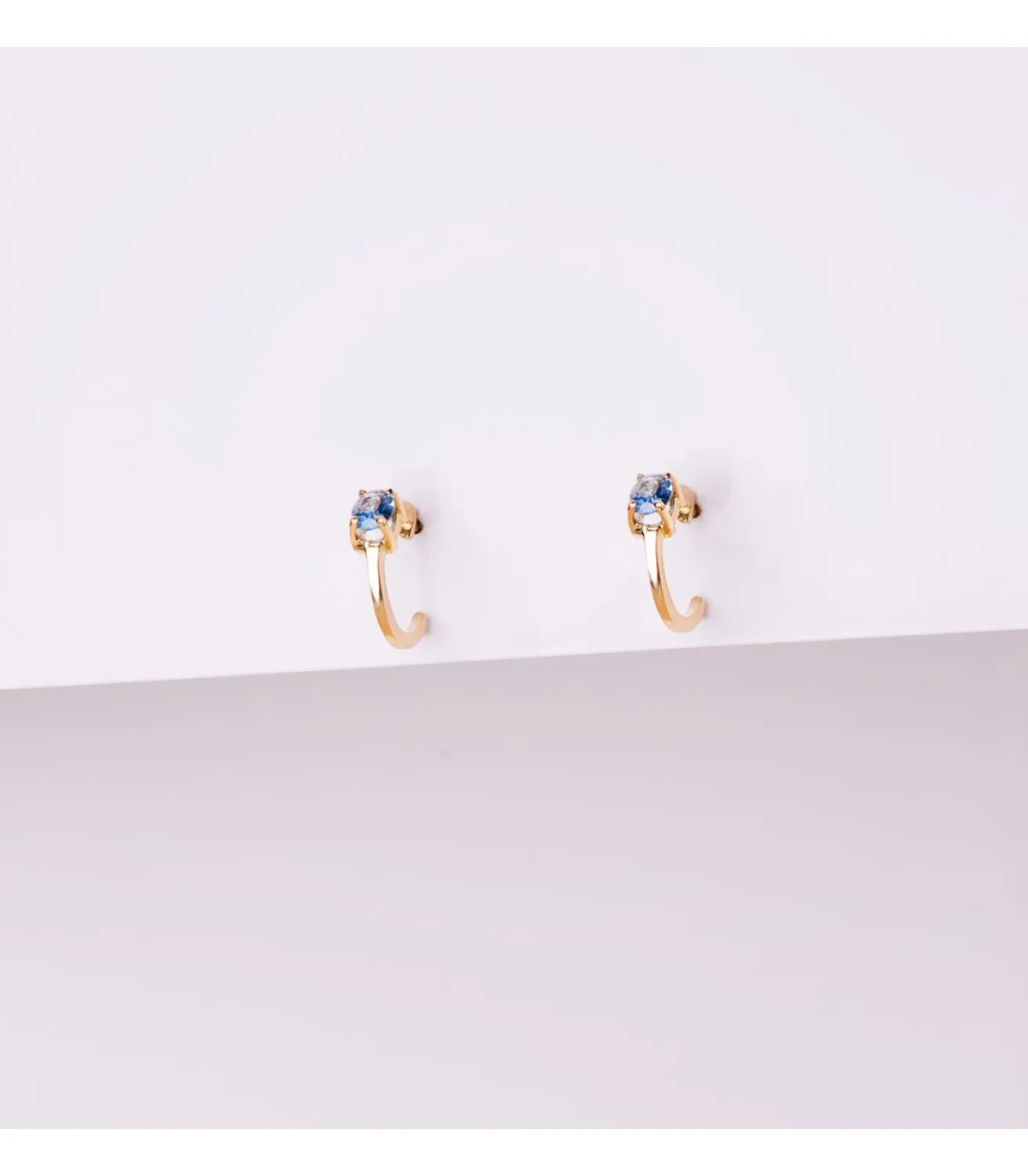 Aros Paradise Glam Aguamarina Oro Amarillo 18K<Alda Joyeros Store