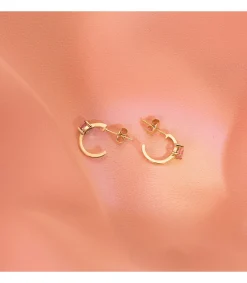 Aros Paradise Glam Rosa De Francia Oro Amarillo 18K<Alda Joyeros Clearance