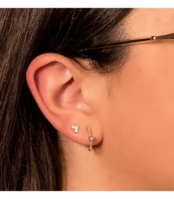 Aros Paradise Oro Amarillo 18K Bolitas Amatista<Alda Joyeros Cheap