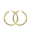 Aros Redondos Huecos Oro Amarillo 18 K 30X3 Mm<Alda Joyeros Shop