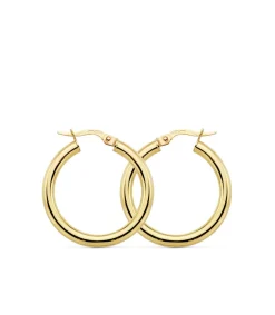 Aros Redondos Huecos Oro Amarillo 18 K 26 Mm<Alda Joyeros Discount