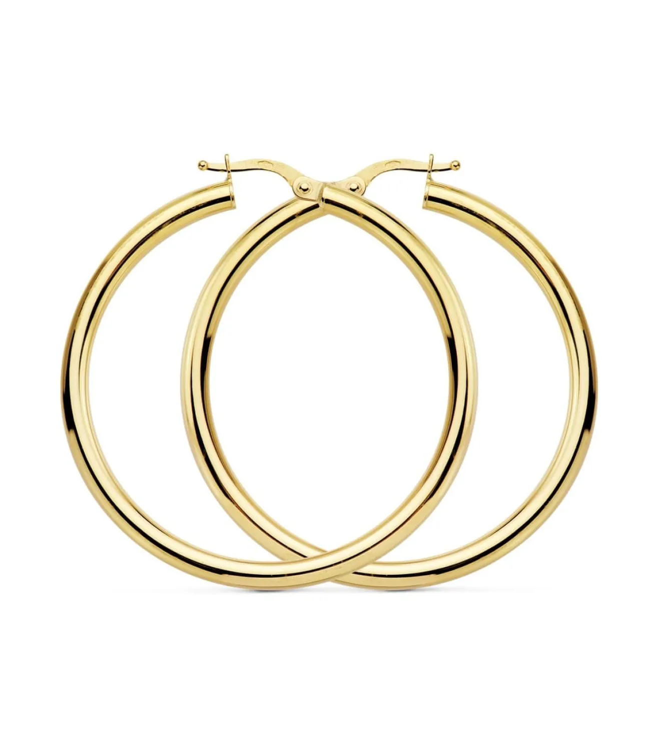 Aros Redondos Oro Amarillo 18 K 41 Mm<Alda Joyeros Cheap