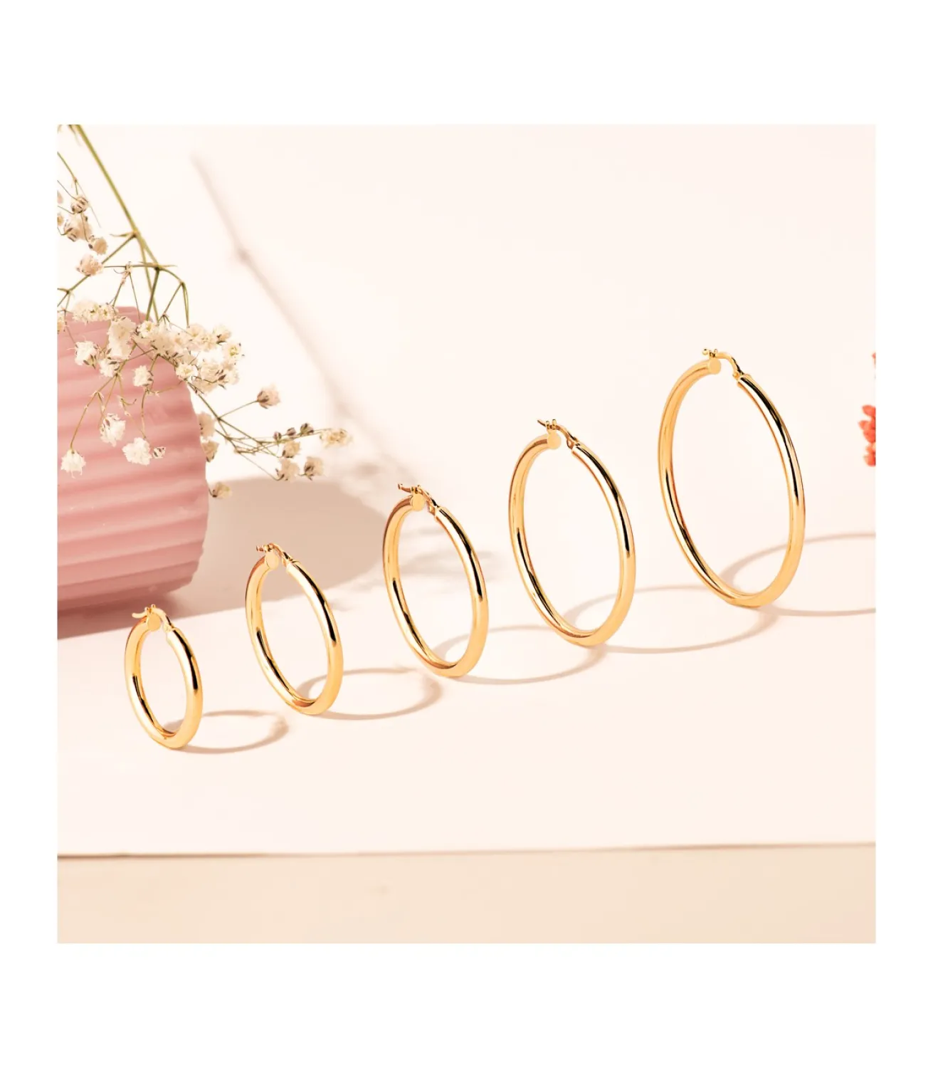 Aros Redondos Oro Amarillo 18 K 41 Mm<Alda Joyeros Cheap