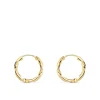 Aros Trenzados Lisos Oro Amarillo 18 K 14 Mm<Alda Joyeros Cheap