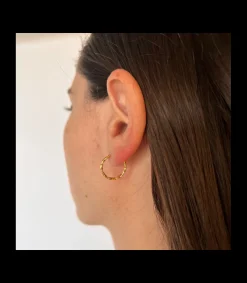 Aros Trenzados Oro Amarillo 18 K 16 Mm<Alda Joyeros Best Sale