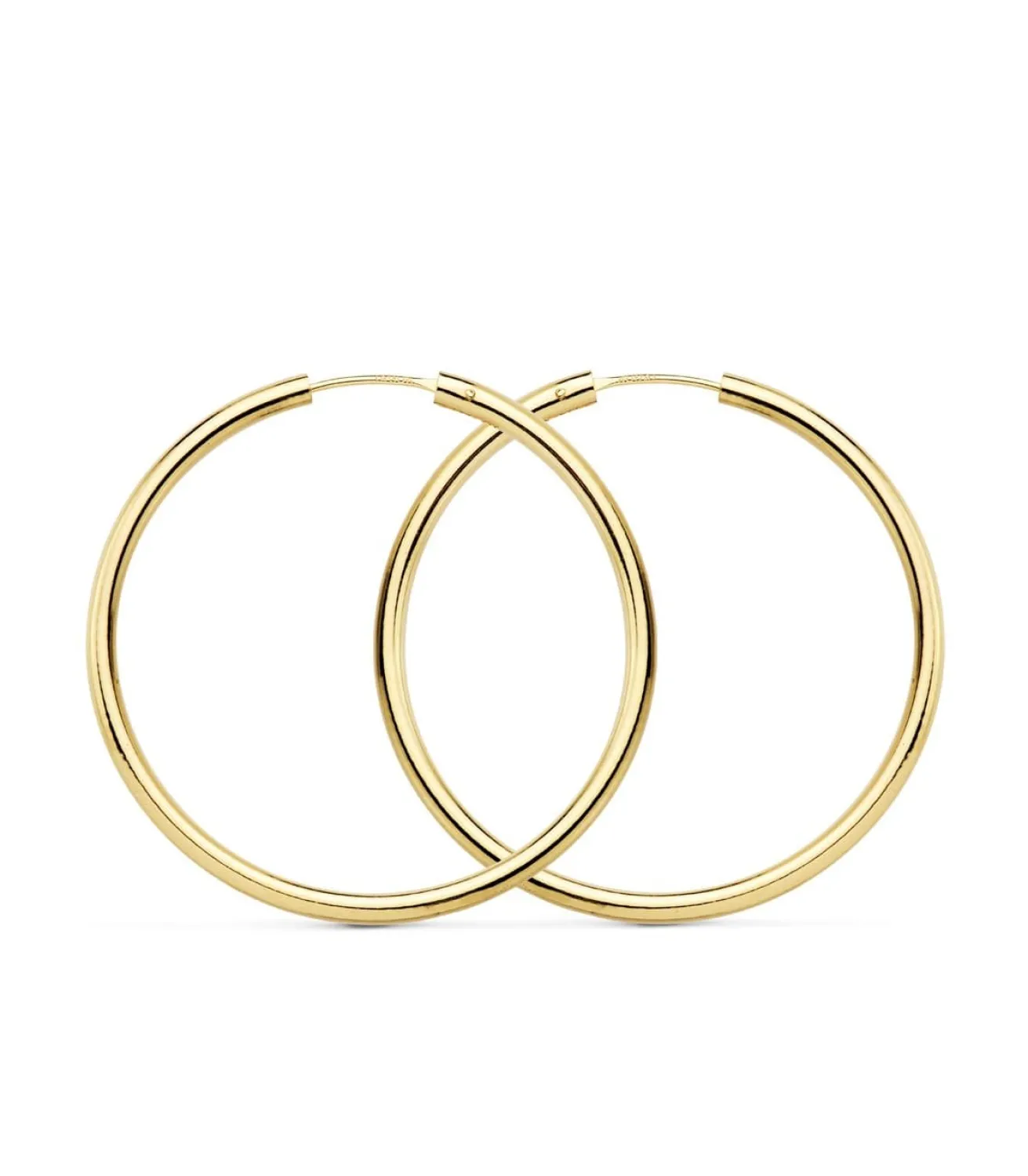 Aros Tubo Oro Amarillo 18K 35 Mm<Alda Joyeros Hot