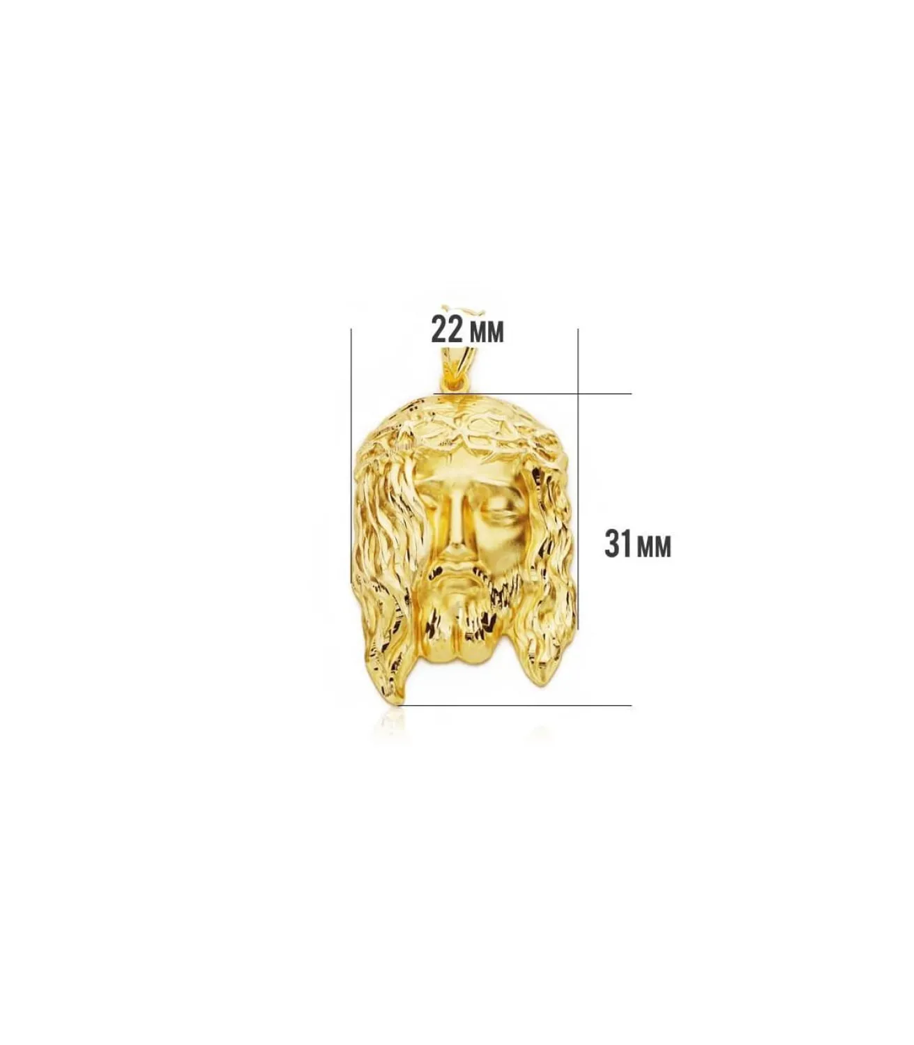 Cabeza Cristo 18 Ktes 31X22Mm<Alda Joyeros Discount