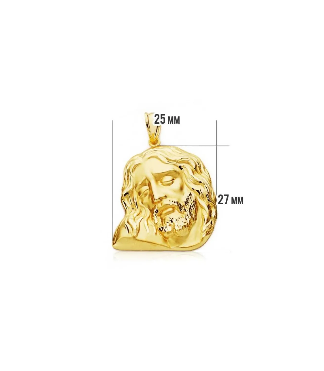 Cabeza Cristo Yacente 18 Ktes 27X25Mm<Alda Joyeros Store