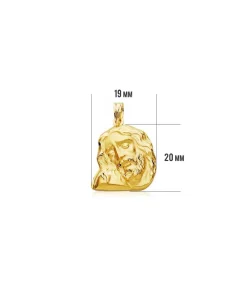 Cabeza Cristo Yacente 18 Ktes 20X19Mm<Alda Joyeros Shop