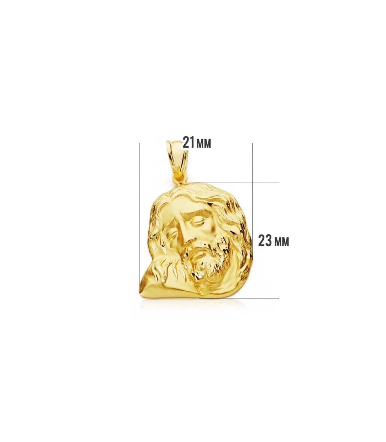 Cabeza Cristo Yacente 18 Ktes 23X21Mm<Alda Joyeros Fashion