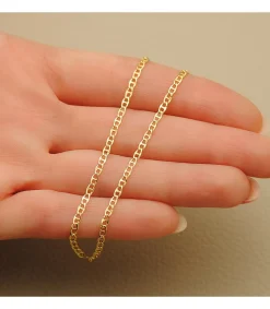 Cadena Ancla Tallada Oro Amarillo 18K 2 Mm 45Cm<Alda Joyeros Hot